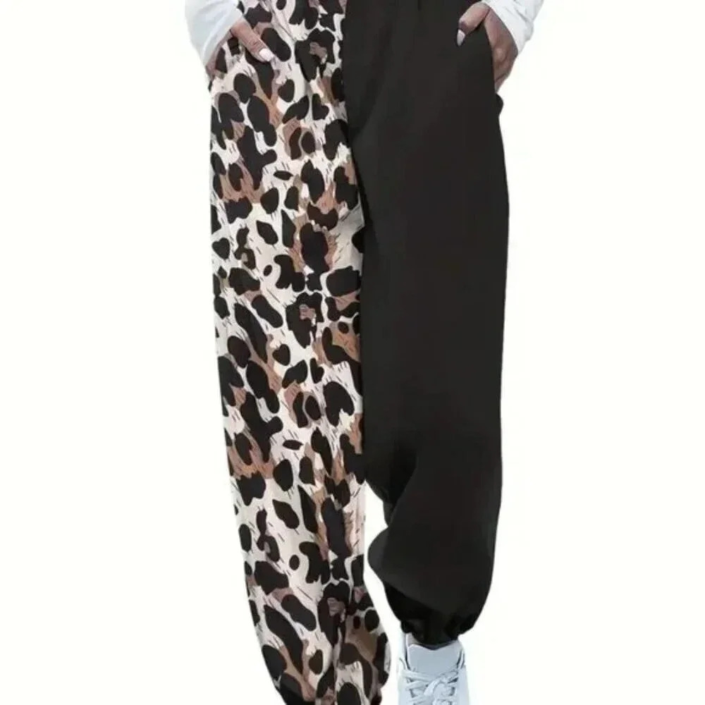 Jogger Pants ((Color: Color: Brown+Black)